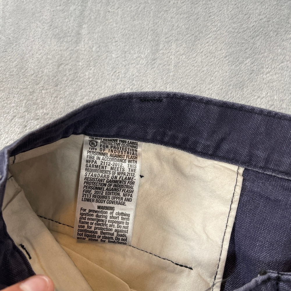 Workrite FR Navy Blue Cargo Work Pants Mens 34 Westex UltraSoft NFPA 2112 CAT 2 - Picture 7 of 10